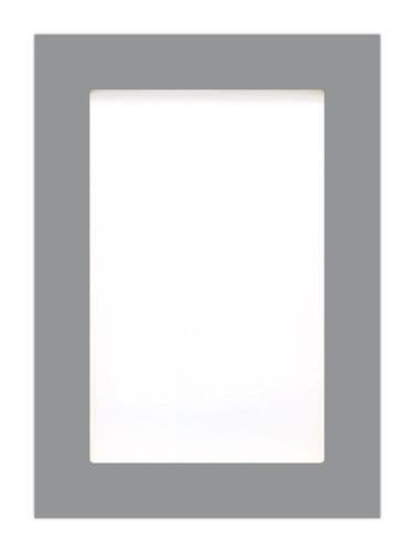 715x497mm, clear glazed True Handleless Matt Silver Grey Feature Door