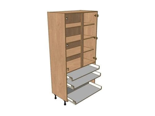 800mm Larder Unit 1970mm High - 2 Shallow 1 Pan