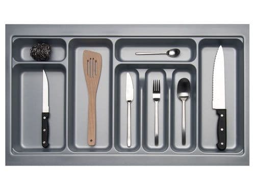 800mm Wide 450mm Deep Blum Tandembox Cutlery Insert - Grey