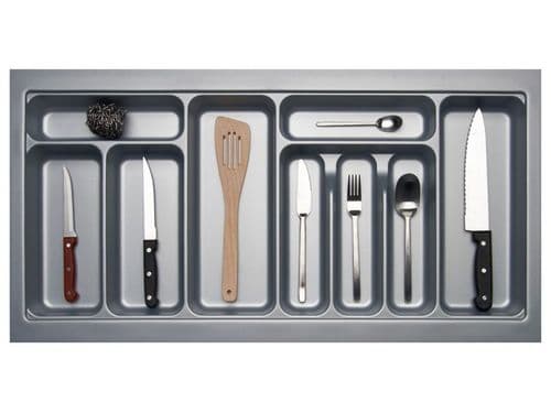 900mm Wide 450mm Deep Blum Tandembox Cutlery Insert - Grey