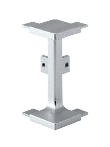Aluminium mid profile, external corner connector 90 degree