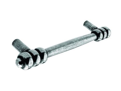 Bar handle, 128mm, pewter - H122