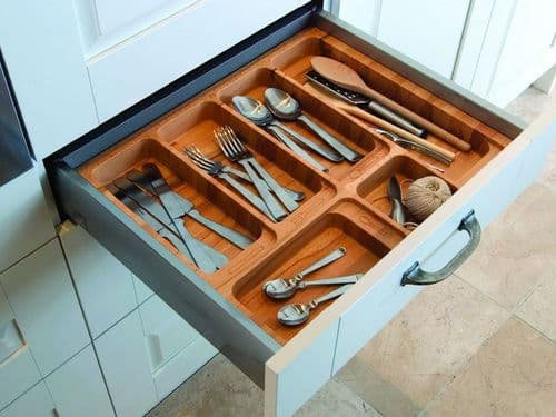 Blum Tandem cutlery insert, 900mm unit, beech