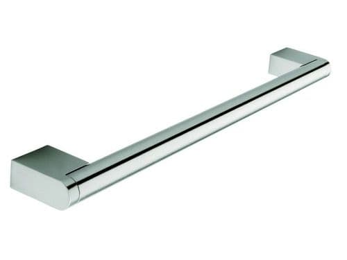 Boss bar handle, 14mm diameter, 337mm long, steel, stainless steel effect - H48