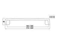 Bow handle, 320mm, die cast, stainless steel effect - Stainless Steel Effect Handles