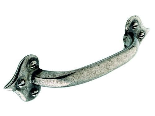 Bow handle gothic, 96mm, pewter - H126