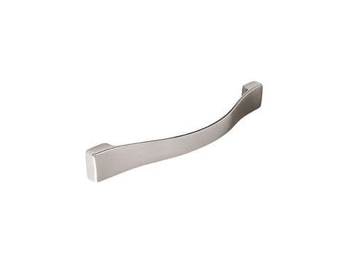 D handle, 128mm, stainless steel effect - H11