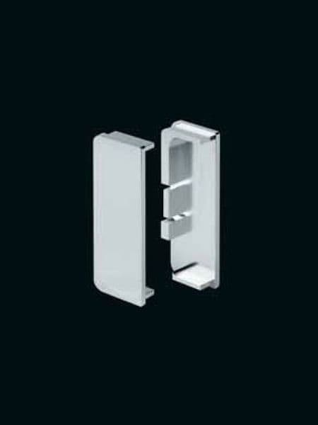 End caps for aluminum mid drawer profiles, pair, 1 left & 1 right hand - Handleless Rail Profiles