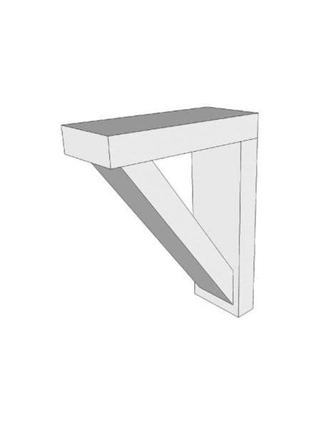 Fitzroy Dove Grey Feature shelf bracket 137x190x50mm