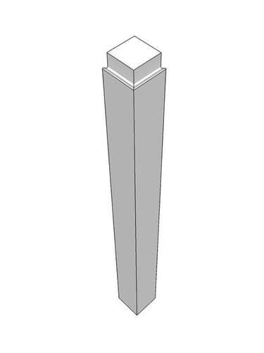 Remo Gloss Dove Grey External corner post, 900x75x75mm