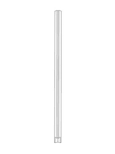 Remo Gloss White Pre-assembled wall Corner Post 715x26x26mm