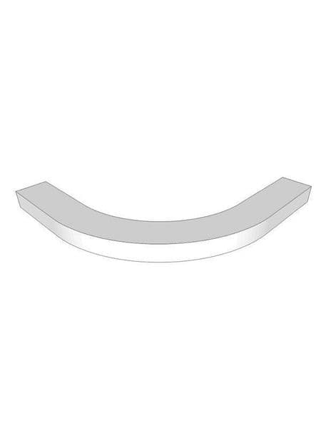Remo Matt Cashmere Curved modern cornice use with small curved doors, 300mm cabinet