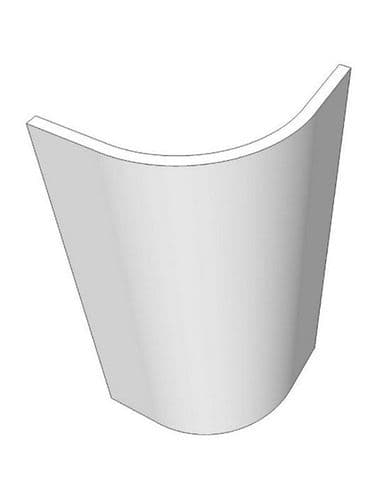 Small curved door for 720x300x300mm cabinet True Handleless Gloss White Feature Door