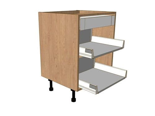 True Handleless Gloss Cashmere 1000mm Drawer Pack 1 Internal 2 Pan