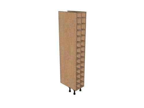 True Handleless Gloss Cashmere 300mm Tall Wine Rack Pigeon Hole 1825mm High