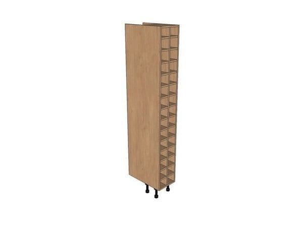 True Handleless Gloss Cashmere 300mm Tall Wine Rack Pigeon Hole 1970mm High