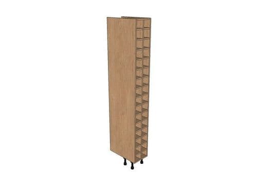True Handleless Gloss Cashmere 300mm Tall Wine Rack Pigeon Hole 2150mm High