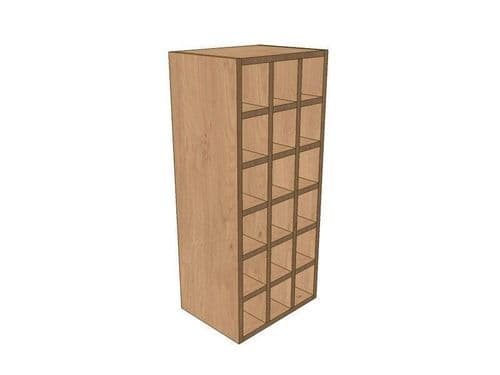True Handleless Gloss Cashmere 400mm Wall Wine Rack Pigeon Hole Unit 900mm High