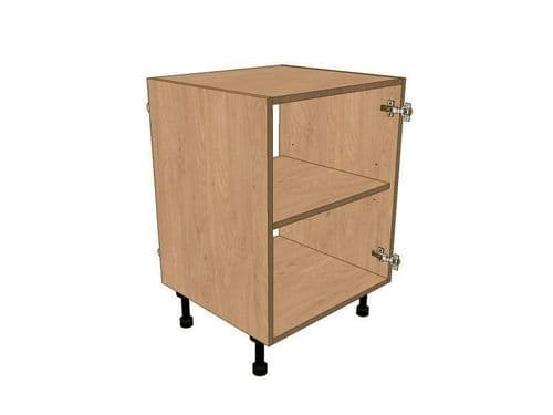 True Handleless Gloss Cashmere 500mm Highline Peninsular Base Unit 2 Door