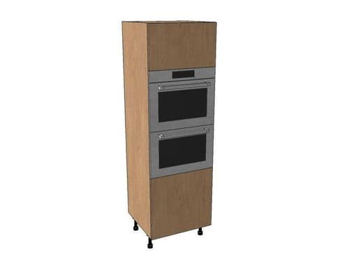 True Handleless Gloss Cashmere 600mm Double Oven Housing Unit 1825mm High