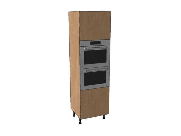 True Handleless Gloss Cashmere 600mm Double Oven Housing Unit 1970mm High