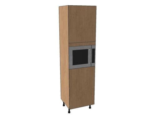 True Handleless Gloss Cashmere 600mm Microwave Housing Unit 2150mm High