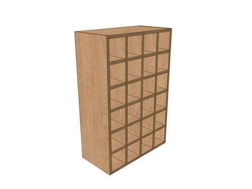 True Handleless Gloss Cashmere 600mm Wall Wine Rack Pigeon Hole Unit 900mm High