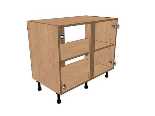 True Handleless Gloss Cashmere 800mm Highline Peninsular Base Unit 4 Door