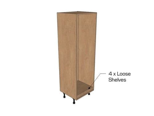 True Handleless Gloss Cashmere 800mm Open Tall Unit 1825mm High