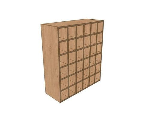 True Handleless Gloss Cashmere 800mm Wall Wine Rack Pigeon Hole Unit 900mm High