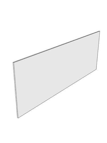 True Handleless Gloss Cashmere Breakfast bar end panel, 685 x 1200 x 18mm