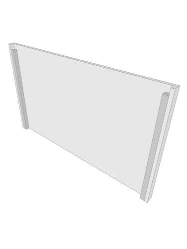 True Handleless Gloss Cashmere C-Shape, Half Height, Feature End Panel, 325x1200x18mm