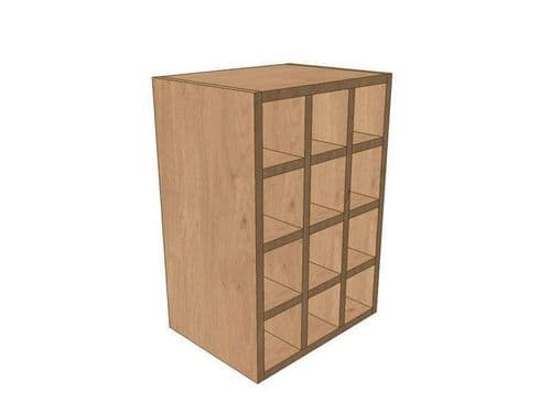 True Handleless Gloss Dove Grey 400mm Wall Wine Rack Pigeon Hole Unit 575mm High