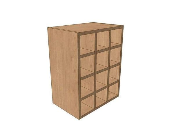 True Handleless Gloss Dove Grey 450mm Wall Wine Rack Pigeon Hole Unit 575mm High
