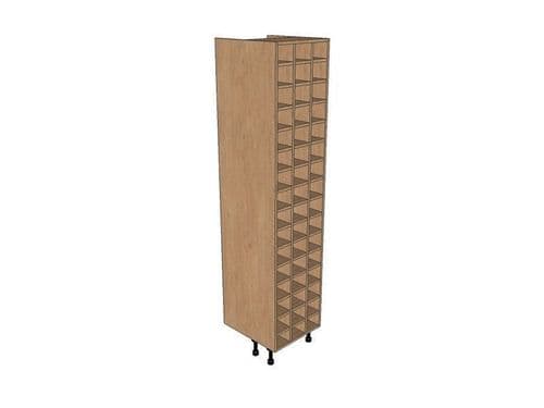True Handleless Gloss Dove Grey 500mm Tall Wine Rack Pigeon Hole 2150mm High