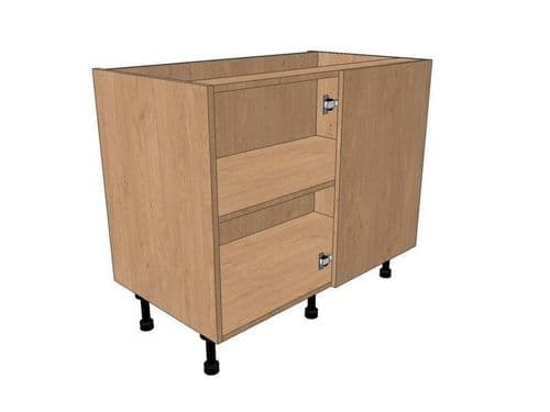 True Handleless Gloss Porcelain 1100mm Highline Corner Base 500mm RH Blank