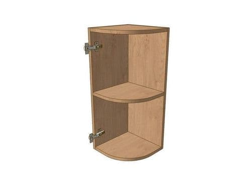 True Handleless Gloss Porcelain 300mm Small Curved Wall Unit LH 720mm High