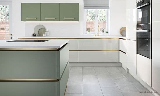 True Handleless Gloss Regiment Kitchens