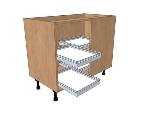 True Handleless Gloss White 1000mm Highline Cnr Base Magic Cnr Classic 500mm RH Blank