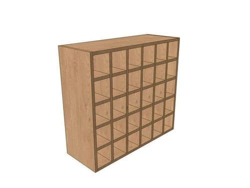 True Handleless Gloss White 800mm Wall Wine Rack Pigeon Hole Unit 720mm High