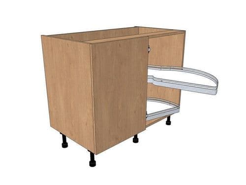 True Handleless Gloss White 950mm Highline Cnr Base LeMans Style 450mm LH Blank