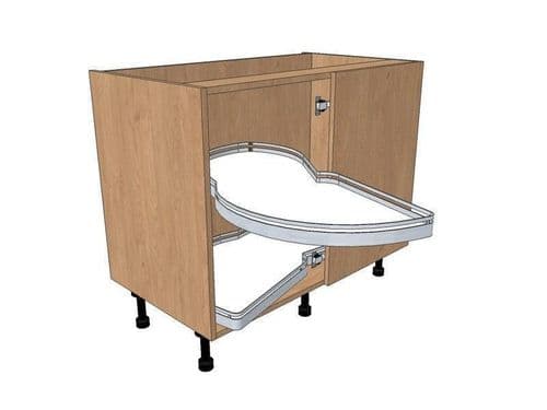 True Handleless Matt Cashmere 1000mm Highline Cnr Base LeMans Style 550mm RH Blank