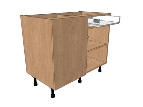 True Handleless Matt Cashmere 1200mm Drawerline Corner Base 600mm LH Blank