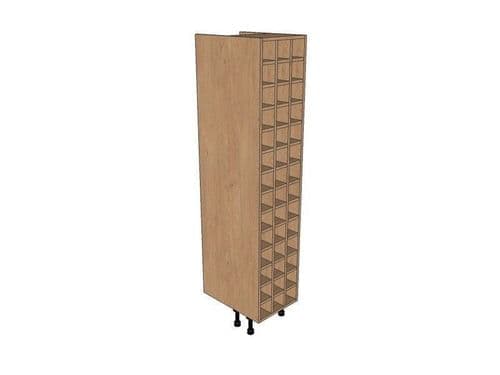True Handleless Matt Cashmere 400mm Tall Wine Rack Pigeon Hole 1825mm High