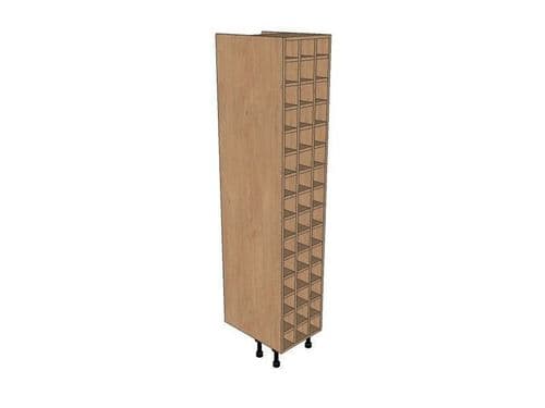 True Handleless Matt Cashmere 400mm Tall Wine Rack Pigeon Hole 1970mm High
