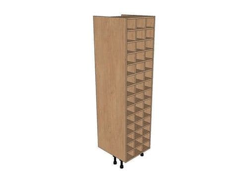 True Handleless Matt Cashmere 500mm Tall Wine Rack Pigeon Hole 1825mm High