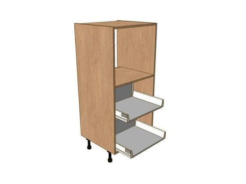 True Handleless Matt Cashmere 600mm Midi Microwave Housing - 2 Pan