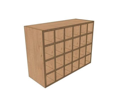 True Handleless Matt Cashmere 800mm Wall Wine Rack Pigeon Hole Unit 575mm High