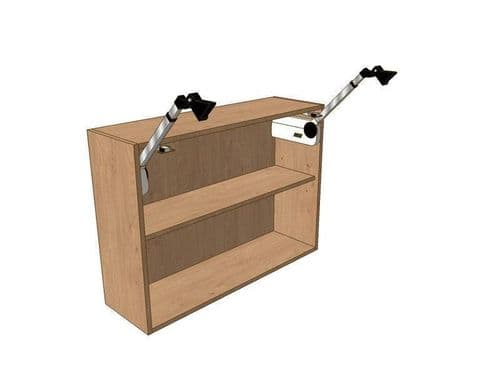 True Handleless Matt Cashmere 900mm Bi-Fold Wall Unit 720mm High With Aventos HF