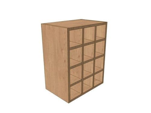 True Handleless Matt Custom Painted 450mm Wall Wine Rack Pigeon Hole Unit 575mm High